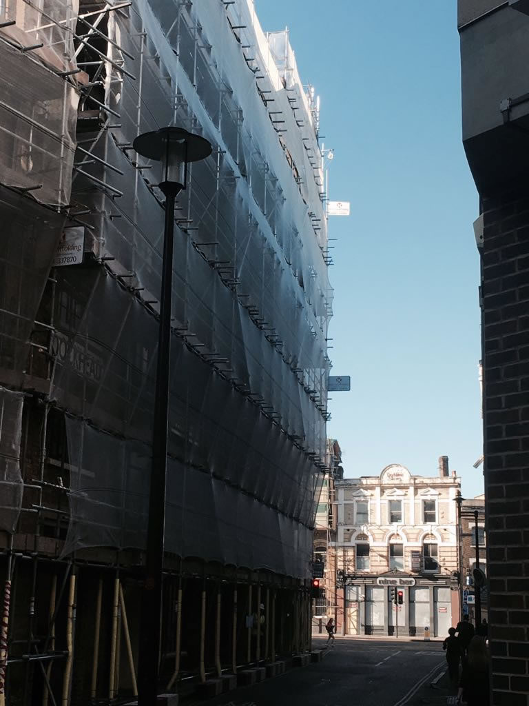 Commercial scaffolding project