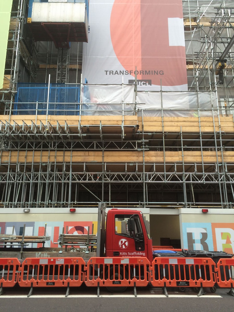 Commercial scaffolding project