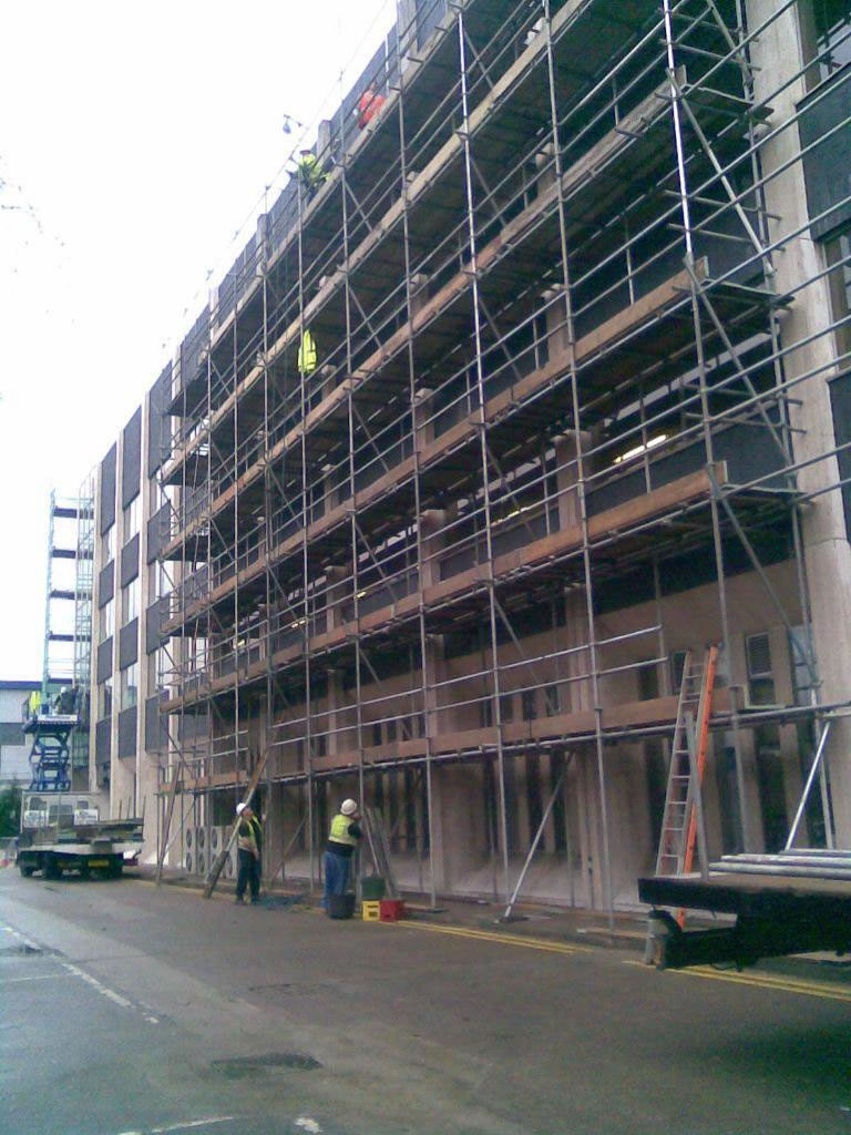 Commercial scaffolding project