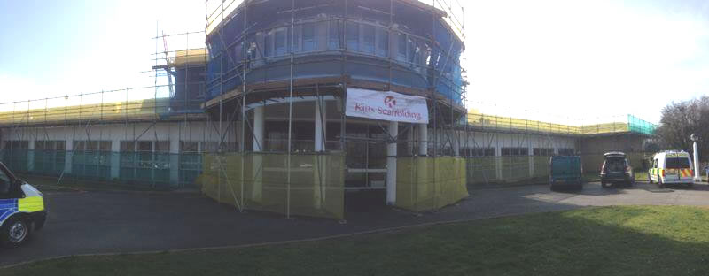 Commercial scaffolding project